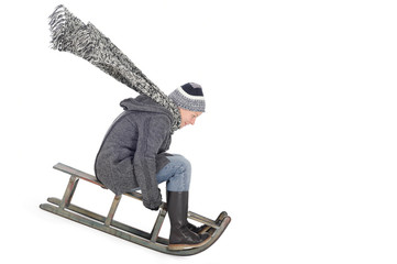 schlittenfahren rasen