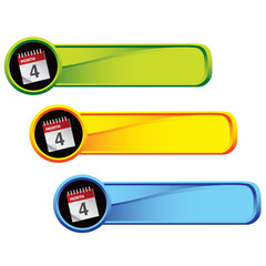 Calendar on colored tabs