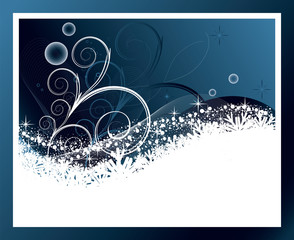 Abstract vector illustration of a christmas background