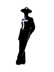 Male Police Officer Illustration Silhouette