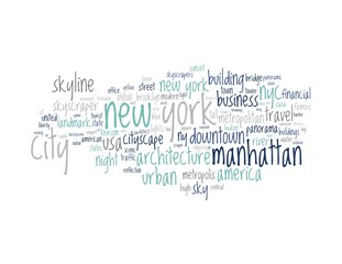 New York - Abstract postcard