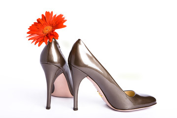 female new varnished shoes