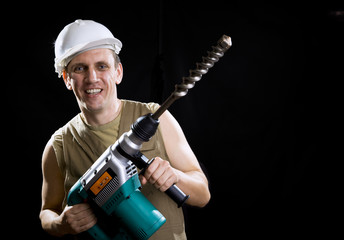 builder  holds the professional puncher