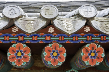 Tiles on a Temple,South Korea