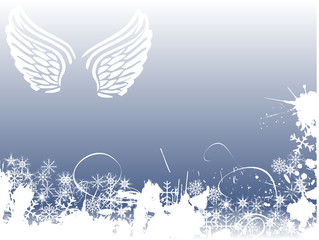 Winter angel background