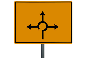 Kreisverkehr-Hinweisschild