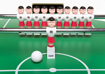 Toy football players