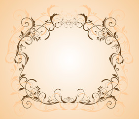 Golden vintage frame