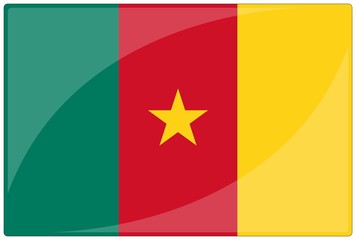 drapeau glassy cameroun cameroon flag
