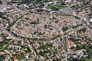 Valréas vue d'en haut