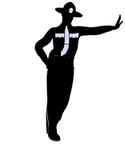 Male Police Officer Illustration Silhouette