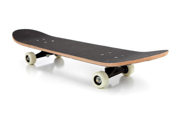 black skate board on a white background - Powered by Adobe