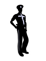 Male Police Officer Illustration Silhouette