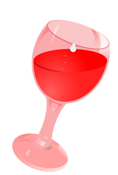 Glass with wine