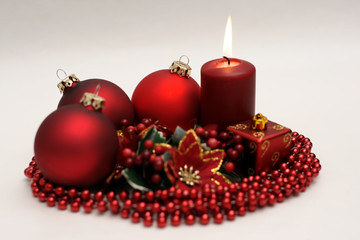 weihnachts deko mit kerze