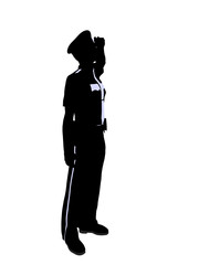 Male Police Officer Illustration Silhouette