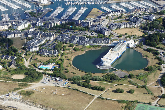 vue a&eacute;rienne de Port Crouesty, Arzon, Golfe du Morbihan (56)