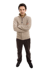 Fototapeta premium young casual man full body in a white background