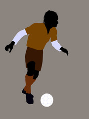 Male Soccer Player Illustration Silhouette