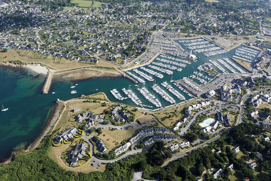 vue a&eacute;rienne de Port Crouesty, Arzon, Golfe du Morbihan (56)