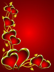 Abstract Hearts Valentines Background