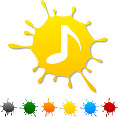 Music  blot icon. Vector illustration