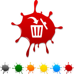 Delete  blot icon. Vector illustration