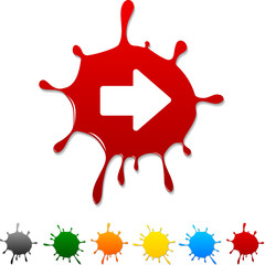 Arrow blot icon. Vector illustration.