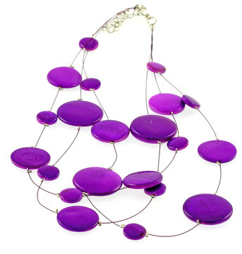 collier fantaisie mauve