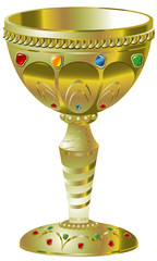 Golden goblet with precious stones