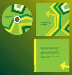 CD cover design with copy space, vector.