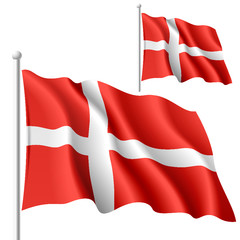 Flag of Denmark. Vector illustration.