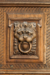 Wooden Relief of Lion