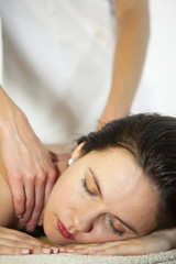 Fototapeta na wymiar shoulder massage