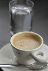 Espresso and water