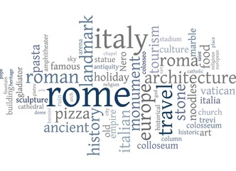 Rome - Abstract word cloud