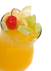 cocktail with lime and lemon