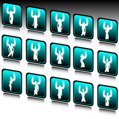 white sexy angel icon illustration