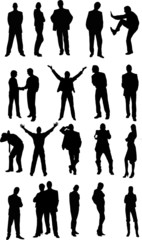 Silhouettes business people  - vector