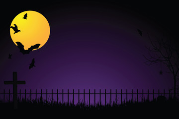 Spooky Graveyard Background