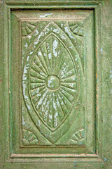 old cracked color on door