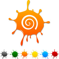 Swirl  blot icon. Vector illustration