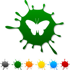 Butterfly  blot icon. Vector illustration