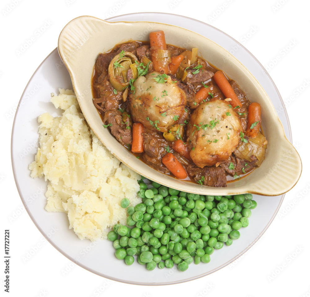 Wall mural beef stew with vegetables meal