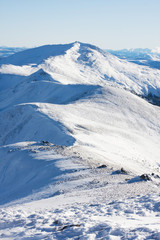 Carpathian winter mountains