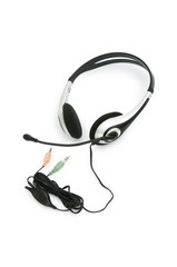 Headset isolated on the white background