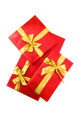 Gift boxes isolated on the white background