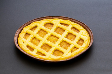 Sweet pie on the background