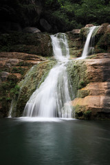 Fototapeta na wymiar Water falls and cascades of Yun-Tai Mountain China