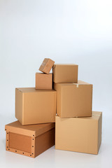 group of dirfferene size boxes together